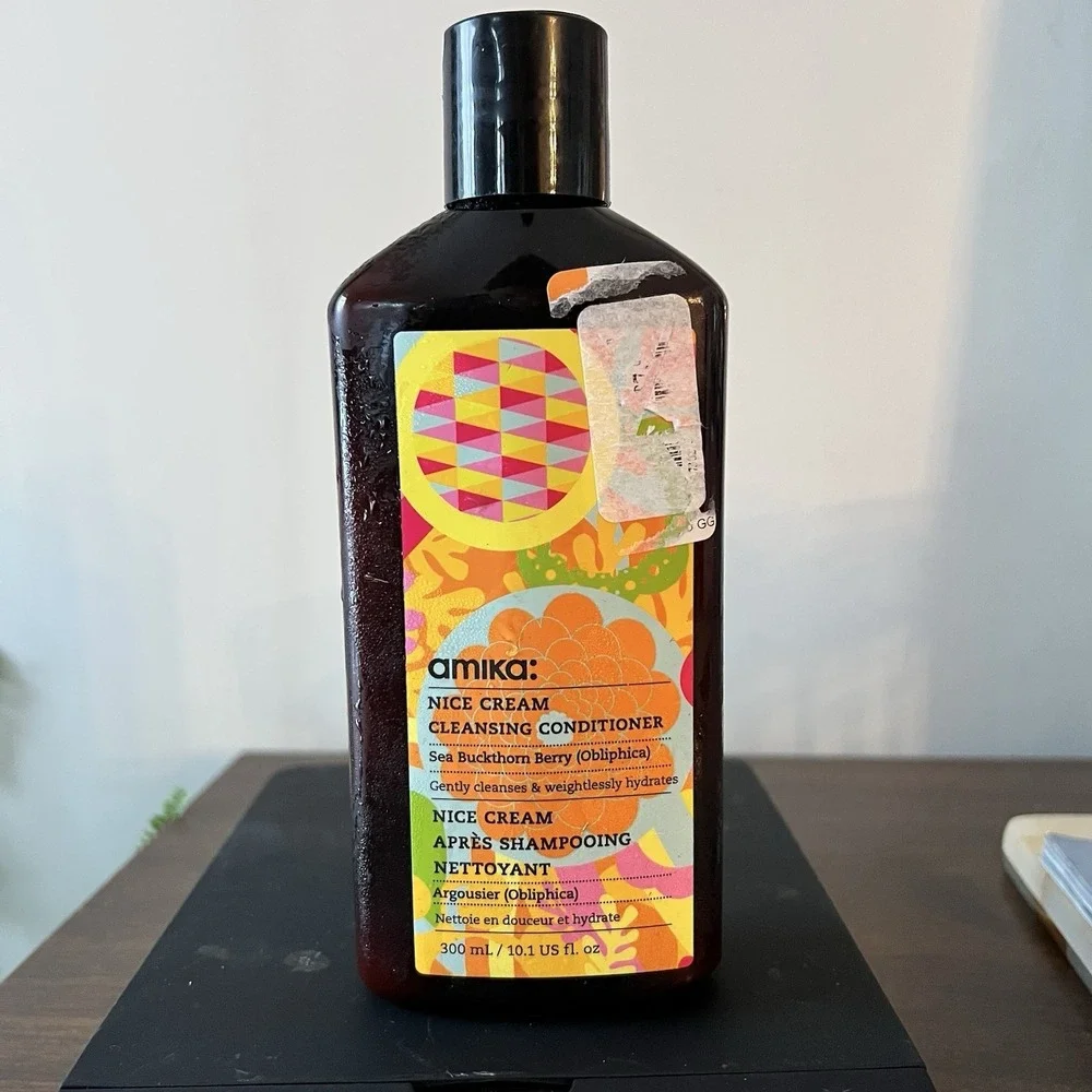 Amika Nice Cream CLEANSING CONDITIONER Sea Buckthorn Berry - 300ml/10.1 oz - NOS